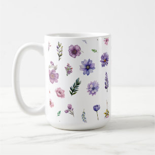 Frühlingsblumen Aquarellfarben Hütte-Kern-Set Kaffeetasse