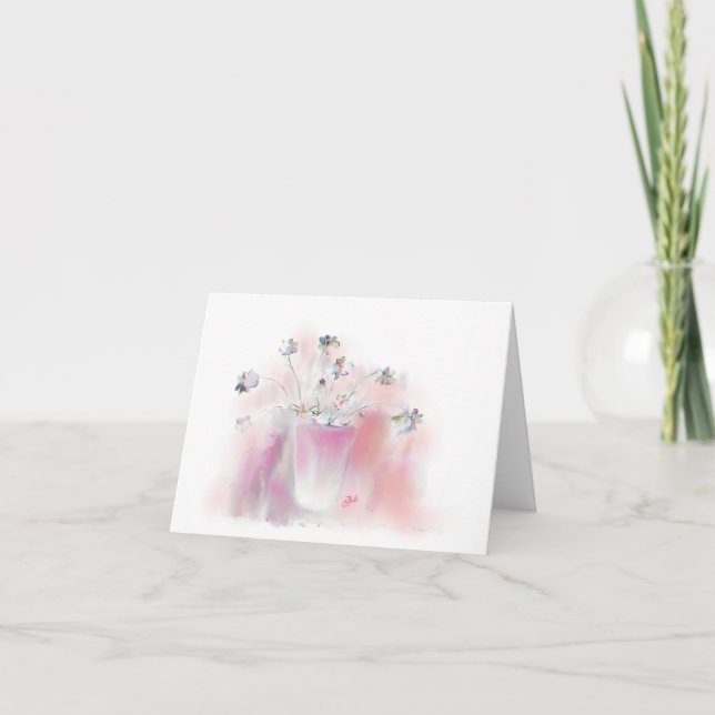 "Frühlingsblumen" Art Karte (Vorderseite)