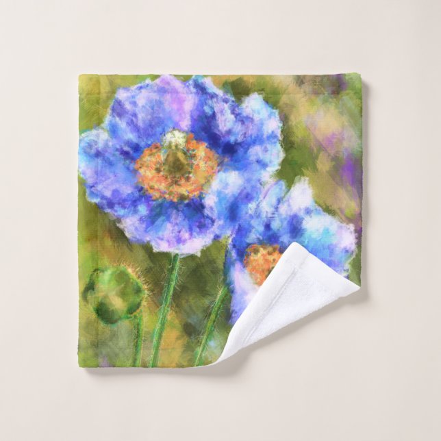 Frühlingsblumen Badehandtücher blühen Badhandtuch Set (Waschlappen)