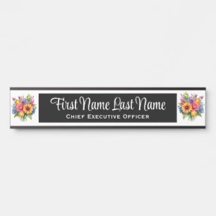 Frühlingsblumen Blumengestelle Schriftstelle Namen Türschild