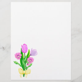 Frühlingsblumen Briefbogen