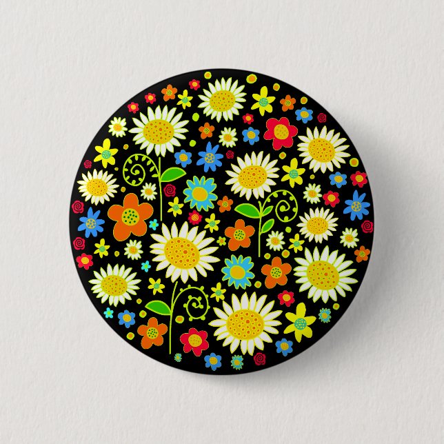 Frühlingsblumen Button (Vorderseite)