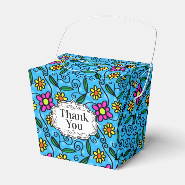 Frühlingsblumen Danke, dass Sie Gefallen Box Geschenkschachtel (Vorderseite)