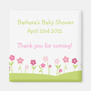 Frühlingsblumen Danke Magnet - Mädchen