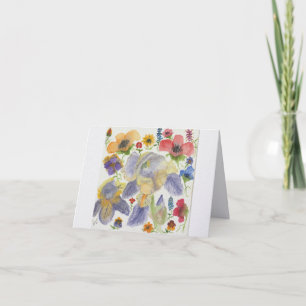 Frühlingsblumen Dankeskarte
