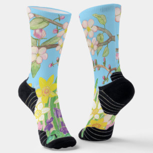 Frühlingsblumen, die Freude ausstrahlen Socken
