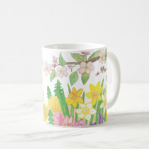 Frühlingsblumen, die Freude einladen Kaffeetasse