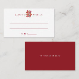 Frühlingsblumen Doppeltes Glück Chinesische Hochze Platzkarte