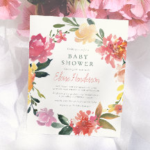 Frühlingsblumen | Einfaches Girl Baby Duschbudget
