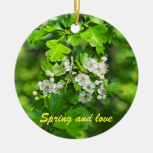 Frühlingsblumen, Frühling und Liebe Keramikornament