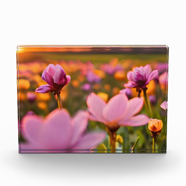 Frühlingsblumen für den Valentinstag Fotoblock (Vorderseite)