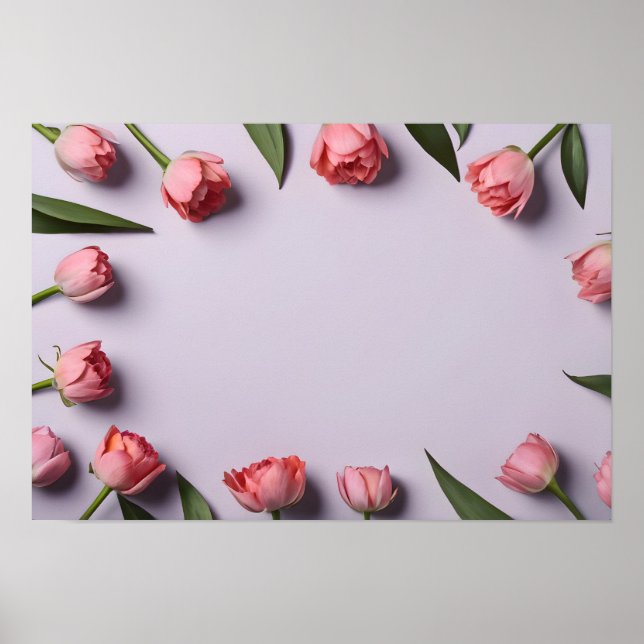 Frühlingsblumen für den Valentinstag Poster (Vorne)