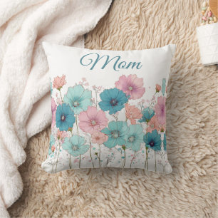 Frühlingsblumen für Mama im Vintage-Stil Kissen