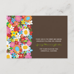 Frühlingsblumen Garten Chic Hochzeitsempfang Karte