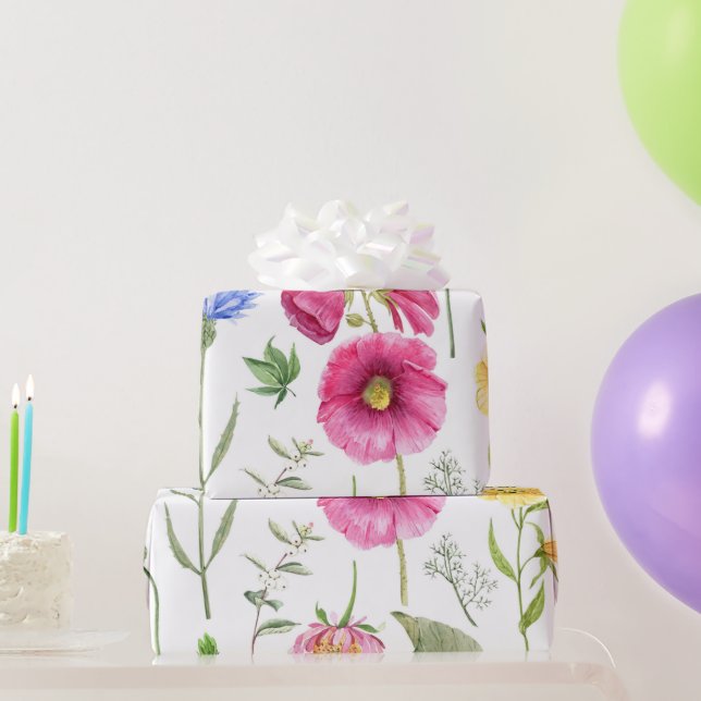 Frühlingsblumen Geschenkpapier (Partygeschenke)