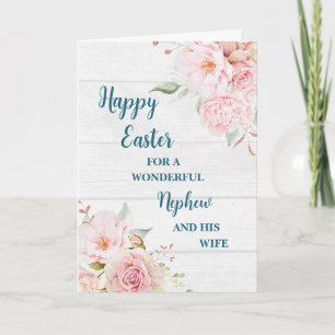 Frühlingsblumen glücklich Ostern Nephew und seine  Feiertagskarte