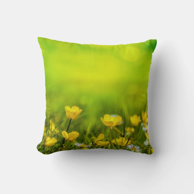 Frühlingsblumen Hintergrund Kissen (Vorderseite)