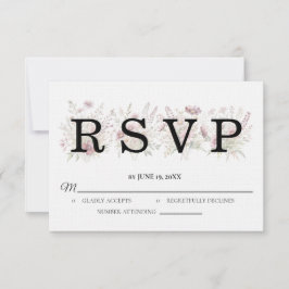 Frühlingsblumen-Hochzeit-RSVP-Karte RSVP Karte