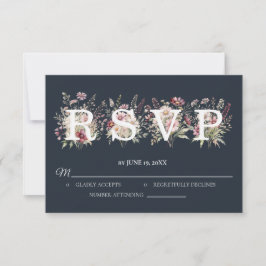 Frühlingsblumen-Hochzeits-RSVP-Karte RSVP Karte
