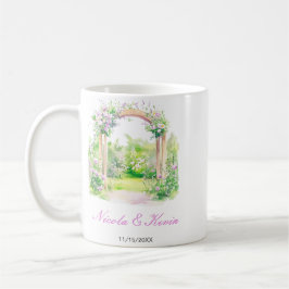 Frühlingsblumen-Hochzeitsbogen Kaffeetasse