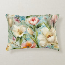Frühlingsblumen im Stil des Impressionismus Dekokissen