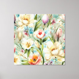 Frühlingsblumen im Stil des Impressionismus Leinwanddruck