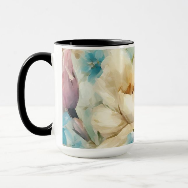 Frühlingsblumen im Stil des Impressionismus Tasse (Links)