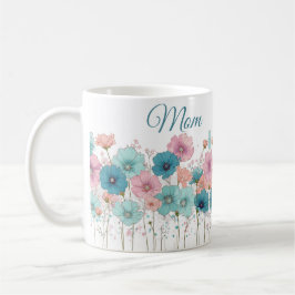 Frühlingsblumen im Vintage-Stil für Mama Kaffeetasse
