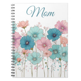 Frühlingsblumen im Vintage-Stil für Mama Notizblock