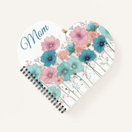 Frühlingsblumen im Vintage-Stil für Mama Notizbuch