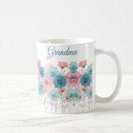 Frühlingsblumen im Vintage-Stil für Oma Kaffeetasse