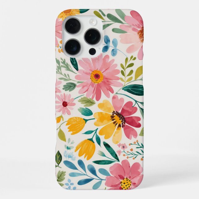 Frühlingsblumen iPhone Hülle (Rückseite)