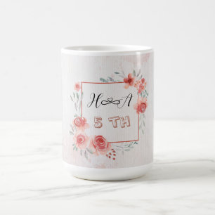 Frühlingsblumen-Jubiläum Elegante moderne Hochze Kaffeetasse