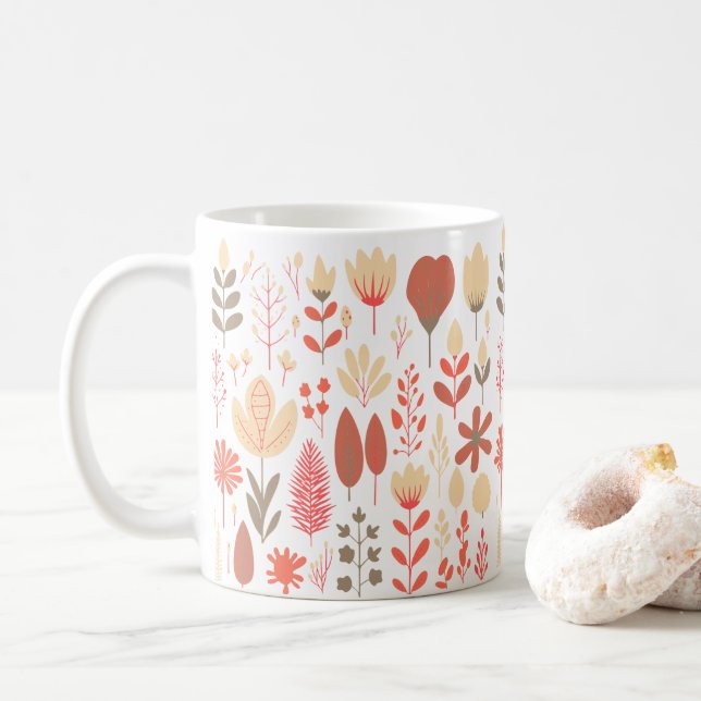 Frühlingsblumen Kaffeetasse (Mit Donut)