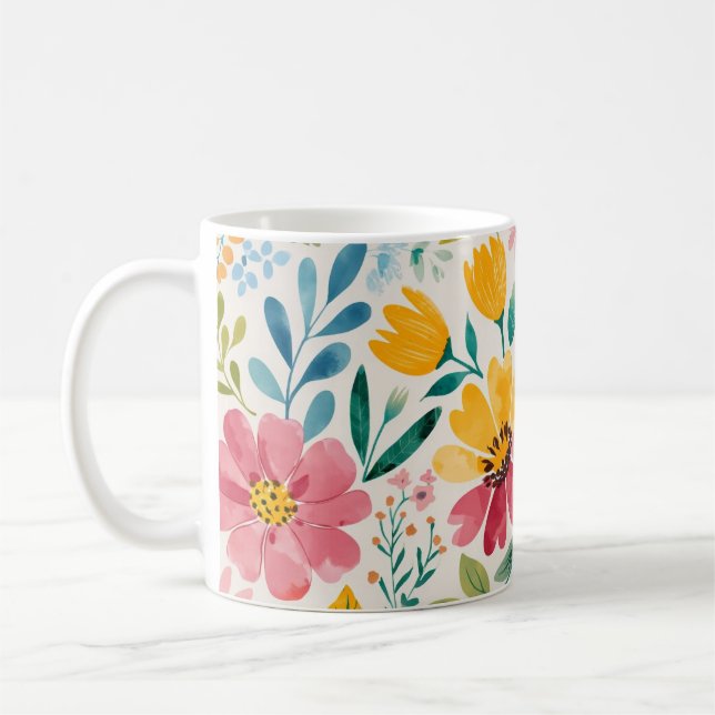 Frühlingsblumen Kaffeetasse (Links)