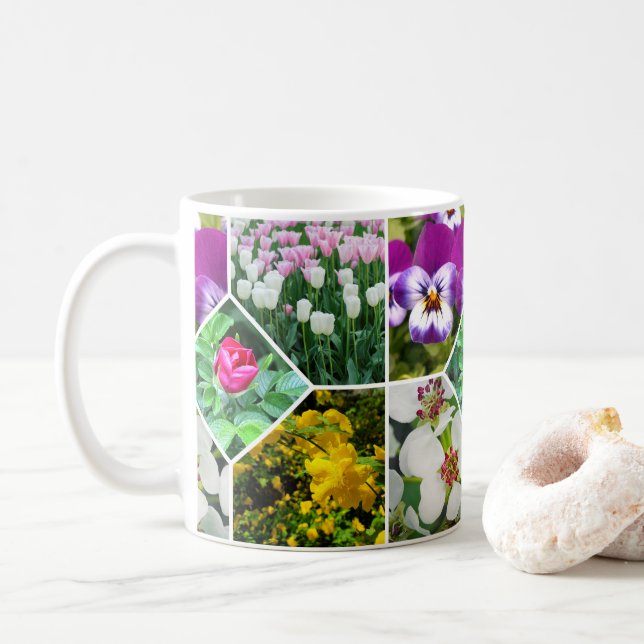 Frühlingsblumen Kaffeetasse (Mit Donut)