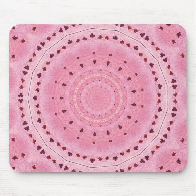 Frühlingsblumen Kaleidoskop Mousepad (Vorne)