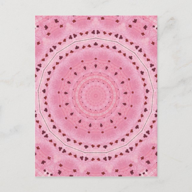 Frühlingsblumen Kaleidoskop Postkarte (Vorderseite)