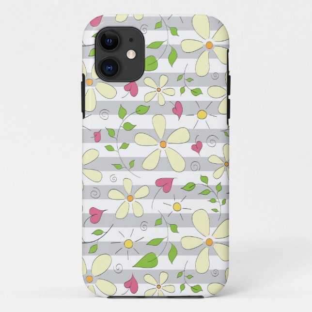 Frühlingsblumen Kamille blühende Doodles Case-Mate iPhone Hülle (Rückseite)