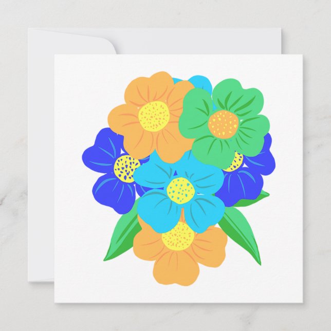 Frühlingsblumen Karte (Vorderseite)