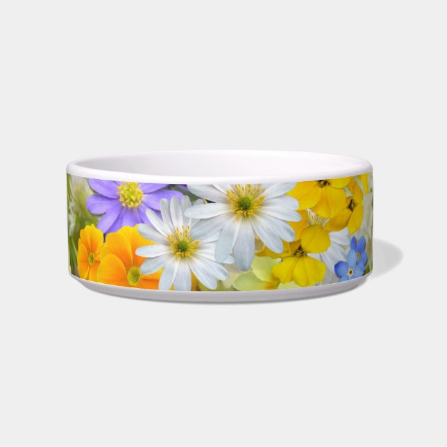 Frühlingsblumen Katzenfutterschale Napf (Vorderseite)