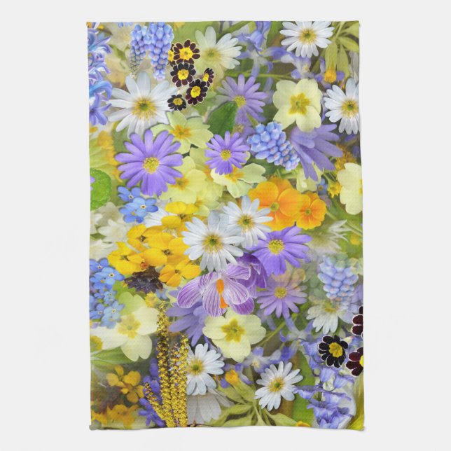 Frühlingsblumen Küchenhandtuch Geschirrtuch (Vertikal)