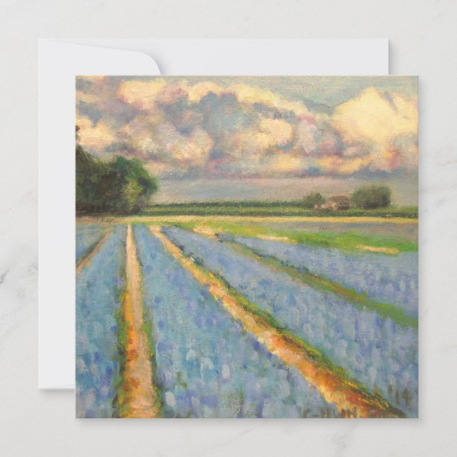 Frühlingsblumen Landschaft Triptychon Malerei 3 vo (Vorderseite)