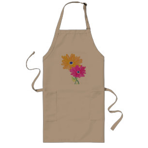 Frühlingsblumen  lange schürze