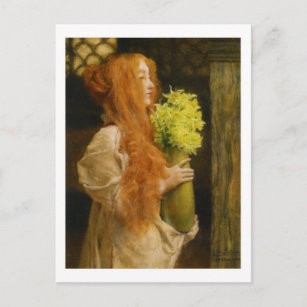 Frühling im Garten Lawrence Alma-Tadema Flora Postkarte 