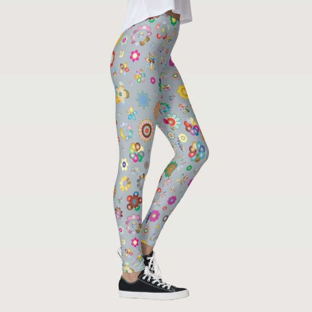 Frühlingsblumen Leggings (Rechts)