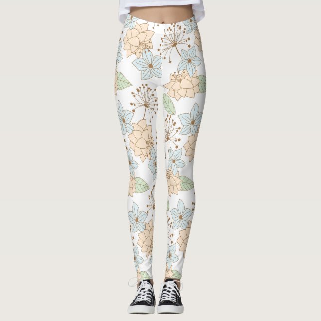 Frühlingsblumen Leggings (Vorderseite)
