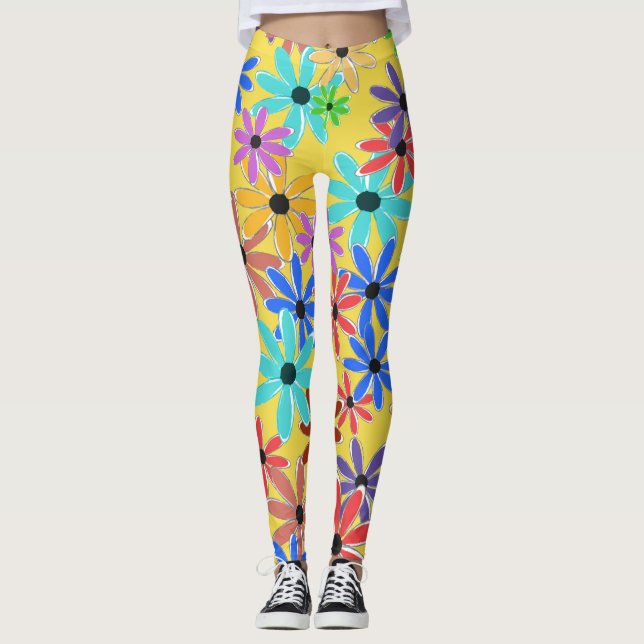 Frühlingsblumen Leggings (Vorderseite)