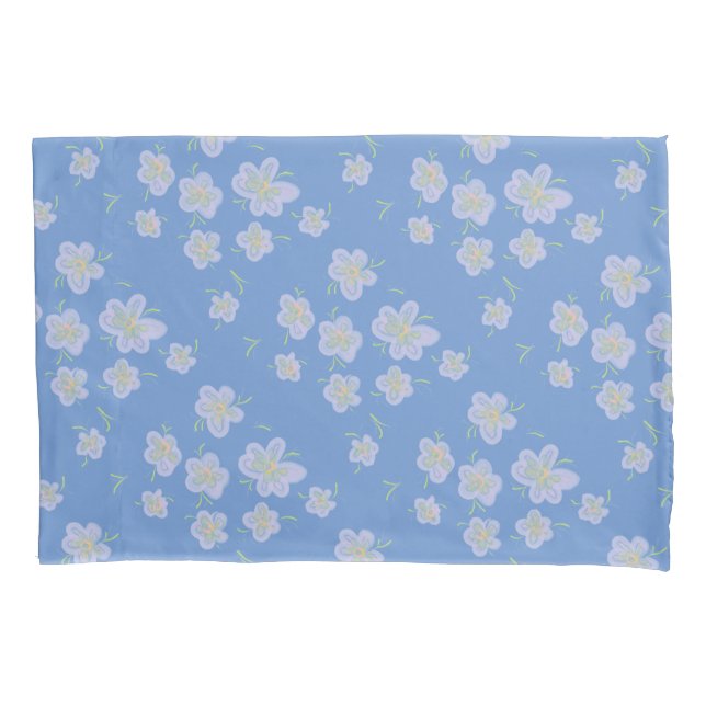 Frühlingsblumen (lila) kissenbezug (Vorderseite)
