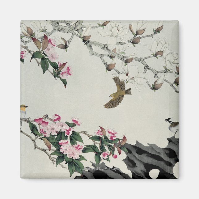 Frühlingsblumen Magnet (Vorne)